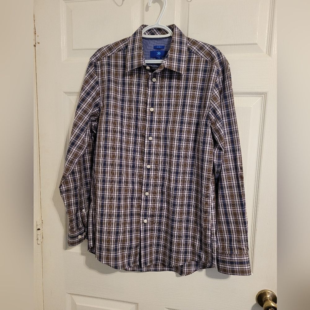 NWOT Egara non‎ iron men's long sleeve button up shirt